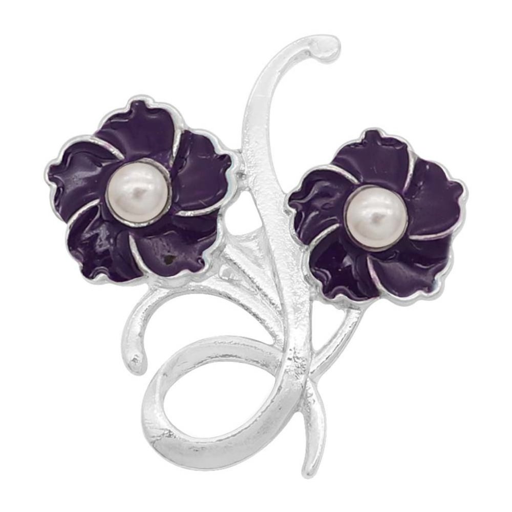 Purple Flowers Snap for Snap Jewelry
